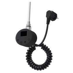 Nowoczesny grzejnik łazienkowy wodno-elektryczny Mila 1500x500 czarny