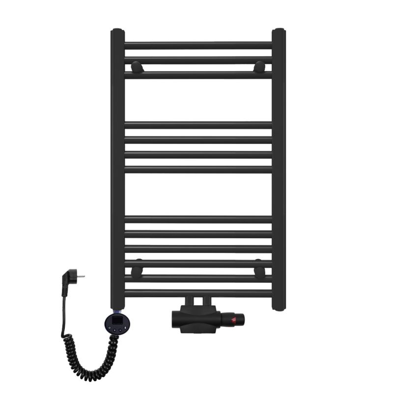 Grzejnik łazienkowy wodno-elektryczny TRM 800 czarny 1 Grzejnik łazienkowy wodno-elektryczny TRM 800 czarny 1