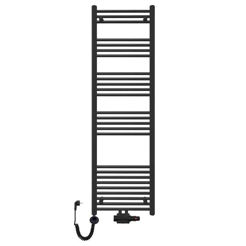 Grzejnik łazienkowy wodno-elektryczny TRM 1600 czarny 1 Grzejnik łazienkowy wodno-elektryczny TRM 1600 czarny 1