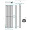 Grzejnik pionowy SQD biały 1800 mm – stalowy, panelowy