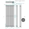 Grzejnik pionowy SQD biały 1800 mm – stalowy, panelowy