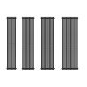 Grzejnik pionowy SQD czarny 1800 mm – stalowy, panelowy