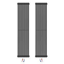 Grzejnik pionowy SQD czarny 1800 mm – stalowy, panelowy