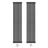 Grzejnik pionowy SQD czarny 1800 mm – stalowy, panelowy