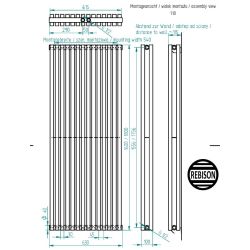 Grzejnik pionowy SQD czarny 1800 mm – stalowy, panelowy