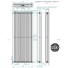 Grzejnik pionowy SQD czarny 1800 mm – stalowy, panelowy