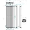 Grzejnik pionowy SQD czarny 1800 mm – stalowy, panelowy