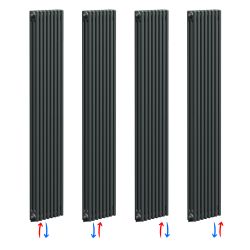 Grzejnik dekoracyjny C3 – pionowy grzejnik pokojowy czarny 1800 mm