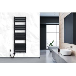 Grzejnik łazienkowy elektryczny Mila 1500x500 czarny 18