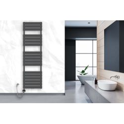 Nowoczesny grzejnik łazienkowy elektryczny Mila 1800x500 antracyt