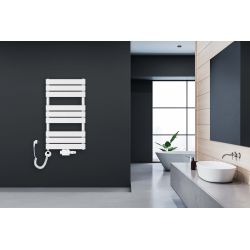 Grzejnik łazienkowy wodno-elektryczny Mila 900x500 biały 3