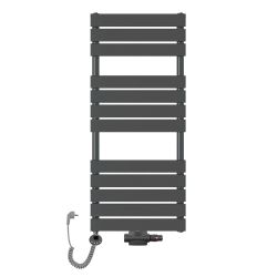 Grzejnik łazienkowy wodno-elektryczny Mila 1200x500 antracyt 1