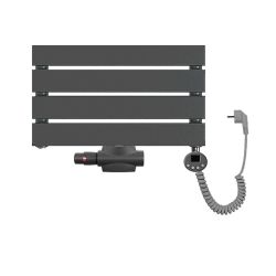 Grzejnik łazienkowy wodno-elektryczny Mila 1200x500 antracyt 4