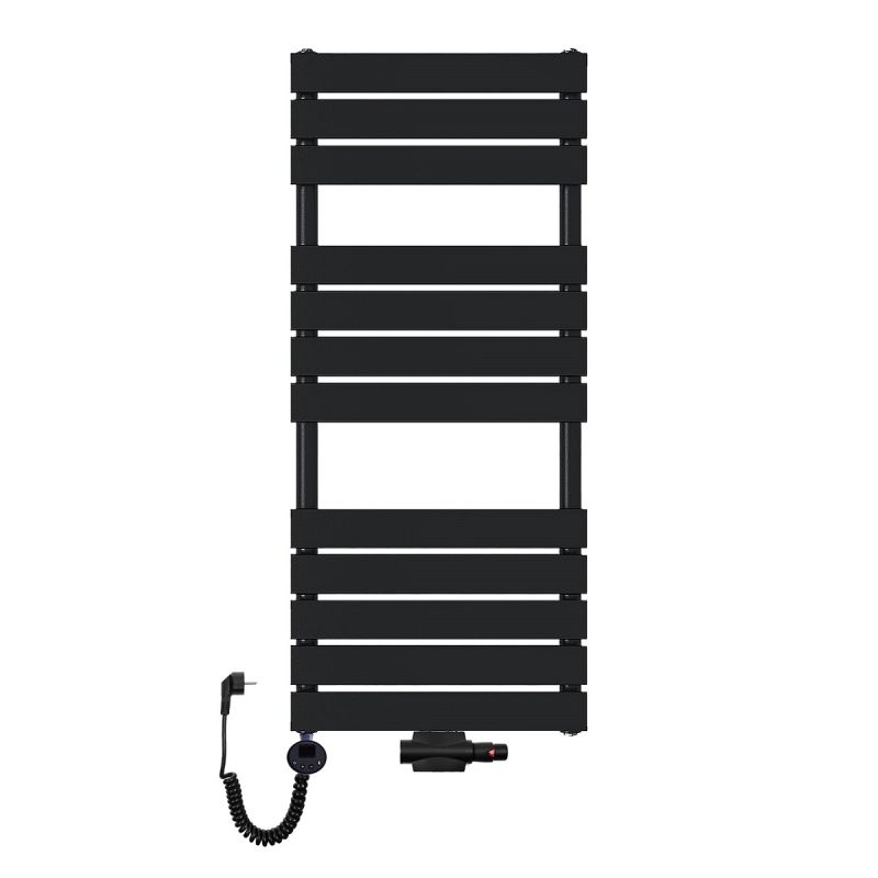Grzejnik łazienkowy wodno-elektryczny Mila 1200x500 czarny Grzejnik łazienkowy wodno-elektryczny Mila 1200x500 czarny