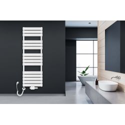 Grzejnik łazienkowy wodno-elektryczny Mila 1500x500 biały 5