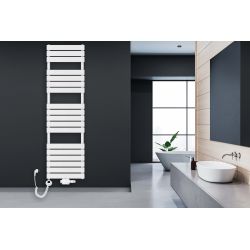 Grzejnik łazienkowy wodno-elektryczny Mila 1800x500 biały 5