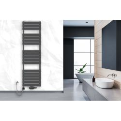 Grzejnik łazienkowy wodno-elektryczny Mila 1800x500 antracyt 5