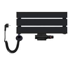 Grzejnik łazienkowy wodno-elektryczny Mila 1800x500 czarny 3