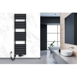 Grzejnik łazienkowy wodno-elektryczny Mila 1800x500 czarny 5