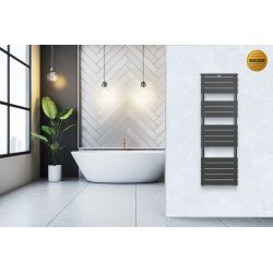Grzejnik łazienkowy Mila 1500x500 antracyt z półką grzewczą 13