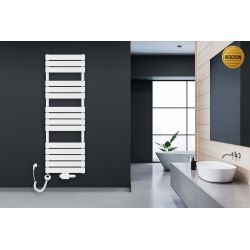 Grzejnik łazienkowy wodno-elektryczny Mila 1500x500 biały