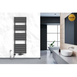 Grzejnik łazienkowy wodno-elektryczny Mila 1500x500 antracyt