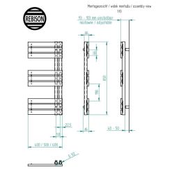 Grzejnik łazienkowy Sophia 0850 czarny elektryczny