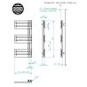 Grzejnik łazienkowy Sophia 0850 antracyt elektryczny