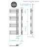 Grzejnik łazienkowy wodno-elektryczny Sophia 1180 biały