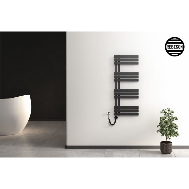Grzejnik łazienkowy Sophia 1180 czarny elektryczny 8